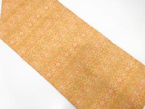 未使用品　丸文に花更紗模様織出し名古屋帯